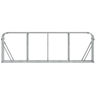 Haardhoutopslag 300x45x100 cm gegalvaniseerd staal zilverkleur 4