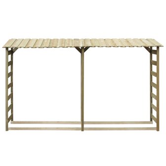 Haardhoutopslag dubbel 300x44x176 cm ge&iuml;mpregneerd grenenhout 2