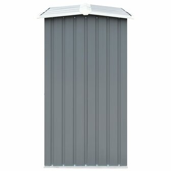 Haardhoutschuur 330x92x153 cm gegalvaniseerd staal grijs 4