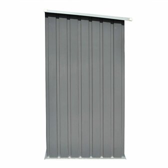 Haardhoutschuur 163x83x154 cm gegalvaniseerd staal grijs   5