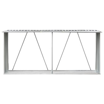 Haardhoutschuur 330x84x152 cm gegalvaniseerd staal groen 3