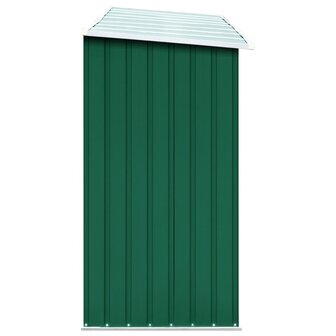 Haardhoutschuur 330x84x152 cm gegalvaniseerd staal groen 4