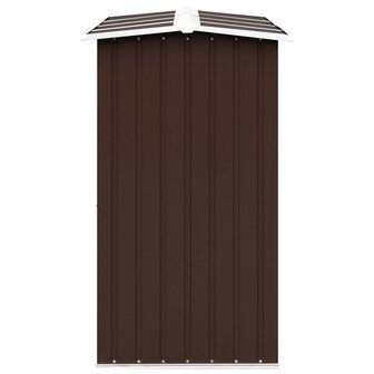 Haardhoutschuur 330x92x153 cm gegalvaniseerd staal bruin 4
