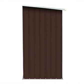 Haardhoutschuur 163x83x154 cm gegalvaniseerd staal bruin 4