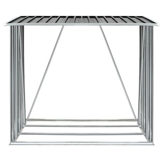 Haardhoutschuur 163x83x154 cm gegalvaniseerd staal antraciet 5