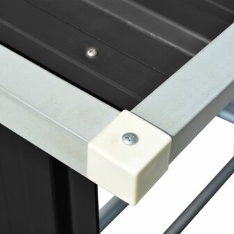 Haardhoutschuur 163x83x154 cm gegalvaniseerd staal antraciet 6