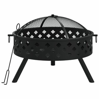 Vuurplaats met pook XXL 58 cm staal 2