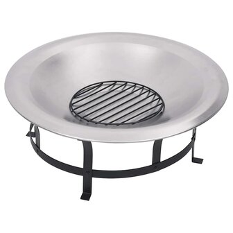 Tuinvuurplaats met grill 76 cm roestvrij staal 4