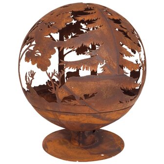 Esschert Design Vuurschaal laser gesneden 57,5 x 57,5 x 66 cm roest FF261 2