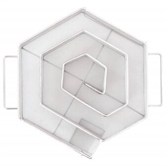 Rookgenerator koud 6-hoekig 22,5 cm roestvrij staal 4