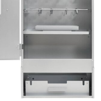 BBQ-rookoven met houtsnippers 44,5x29x110 cm staal 9