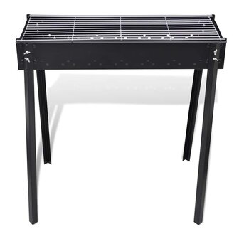 Houtskoolbarbecue staand vierkant 75x28 cm 2