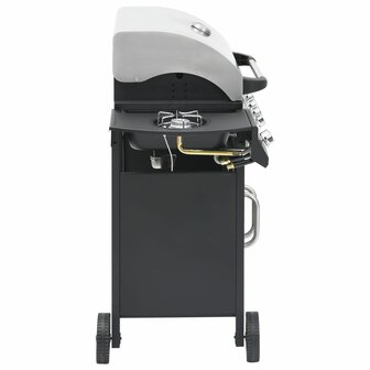Gasbarbecue 4+1 kookzone staal en roestvrij staal zwart zilver  5