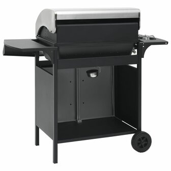 Gasbarbecue 4+1 kookzone staal en roestvrij staal zwart zilver  6