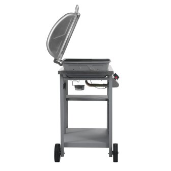 Gasbarbecue met 3-laags zijtafel zwart en zilverkleurig 5