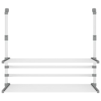 Droogrek voor balkon 89x25x(60-95) cm aluminium 3