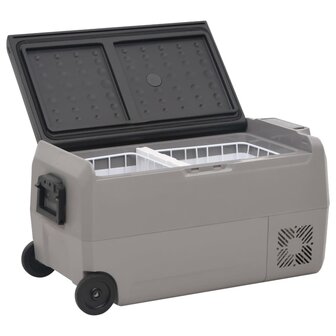 Koelbox met wielen en adapter 36 L PP en PE zwart en grijs 3