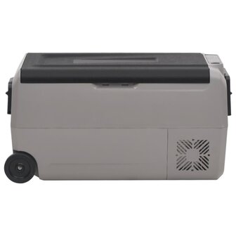 Koelbox met wielen en adapter 50 L PP en PE zwart en grijs 5
