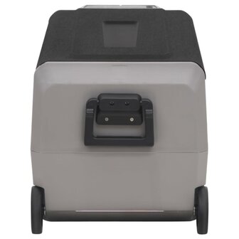 Koelbox met wielen en adapter 60 L PP en PE zwart en grijs 6