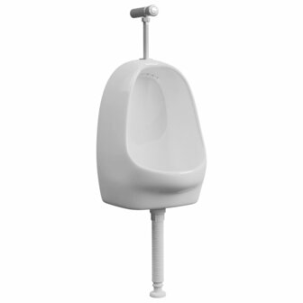 Wandurinoir met spoelklep keramiek wit 2