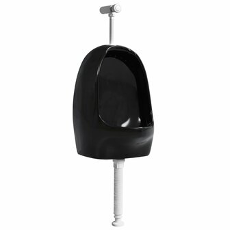 Wandurinoir met spoelklep keramiek zwart 2