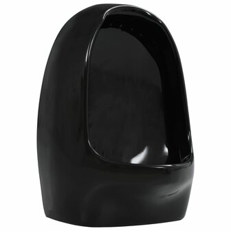 Wandurinoir met spoelklep keramiek zwart 5