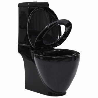 Toilet met afvoer achter keramiek zwart 3