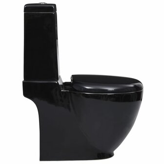 Toilet met afvoer achter keramiek zwart 4