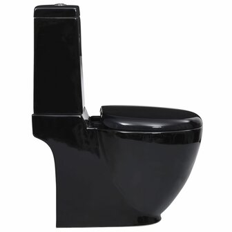Toilet rond afvoer onder keramiek zwart 4