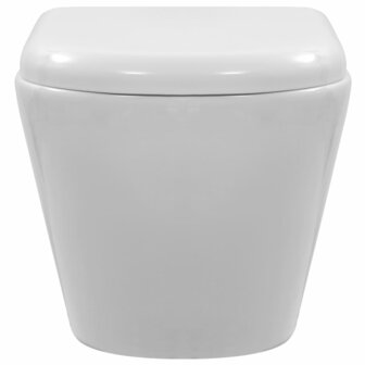 Hangend toilet randloos keramiek wit 5