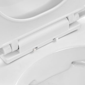 Hangend toilet randloos keramiek wit 8