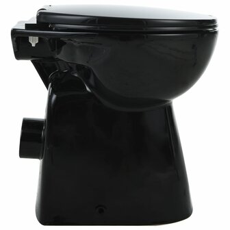 Toilet verhoogd 7 cm soft-close randloos keramiek zwart 5