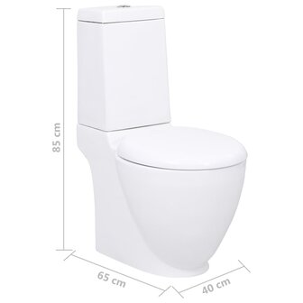 Toilet met afvoer achter keramiek wit 8