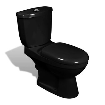 Toilet met stortbak zwart 2
