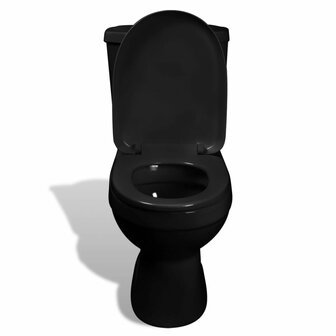 Toilet met stortbak zwart 4
