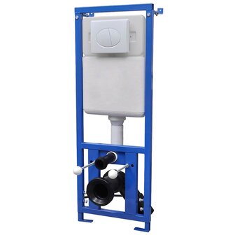 Hangend toilet met verborgen stortbak keramiek wit 8