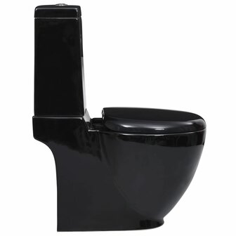 Toilet rond afvoer onder keramiek zwart 3