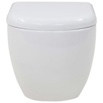 Hangend toilet met hoge verbogen stortbak keramiek 9