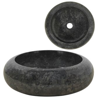 Gootsteen 40x12 cm marmer zwart 1