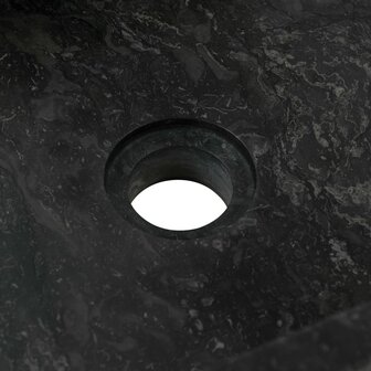Gootsteen 45x30x12 cm marmer hoogglans zwart 8