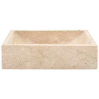 Gootsteen 45x30x12 cm marmer hoogglans cr&egrave;mekleurig 4
