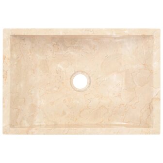 Gootsteen 45x30x12 cm marmer hoogglans cr&egrave;mekleurig 5