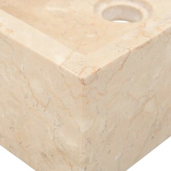 Gootsteen 45x30x12 cm marmer hoogglans cr&egrave;mekleurig 7