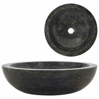 Gootsteen 40x12 cm marmer zwart 2