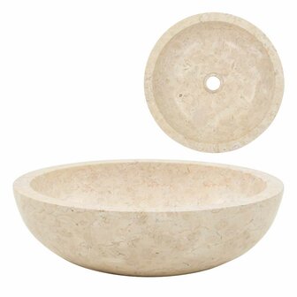 Gootsteen 40x12 cm marmer cr&egrave;me 2