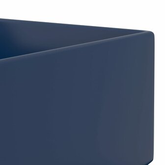 Wastafel met overloop keramiek donkerblauw 6