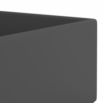 Wastafel met overloop keramiek donkergrijs 6