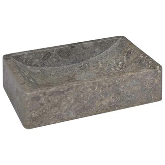Gootsteen 45x30x12 cm marmer hoogglans grijs  6