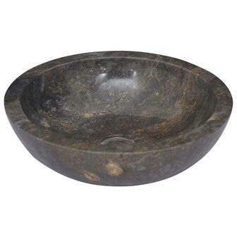 Gootsteen &Oslash;40x12 cm marmer grijs 5