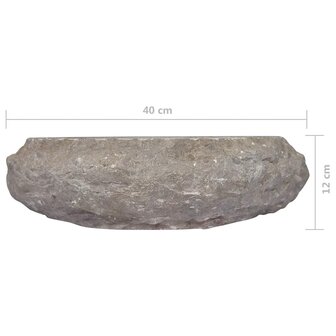 Gootsteen &Oslash;40x12 cm marmer grijs 8